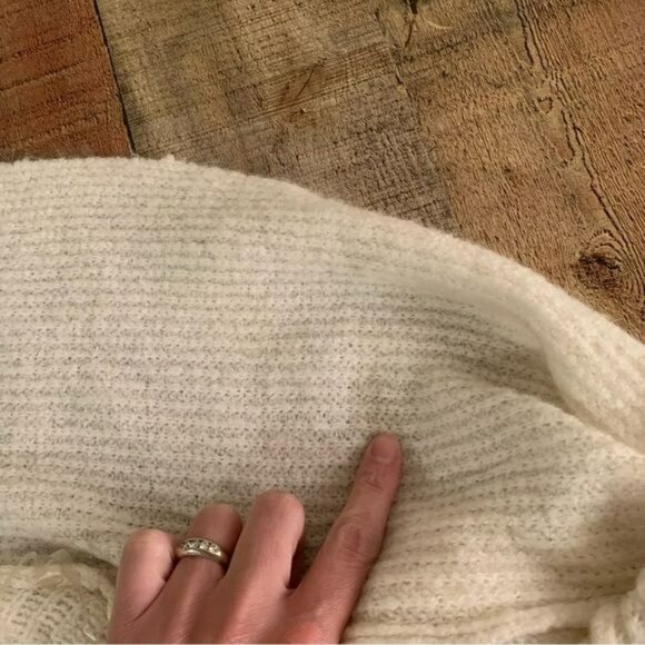 Love change womens white knit open front cardigan - Picture 3 of 8